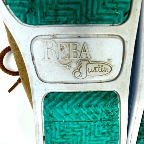 Reva by Justin "Susie" Leather Sneakers – Brown & White – Size 9.5 - Picture 10 of 11